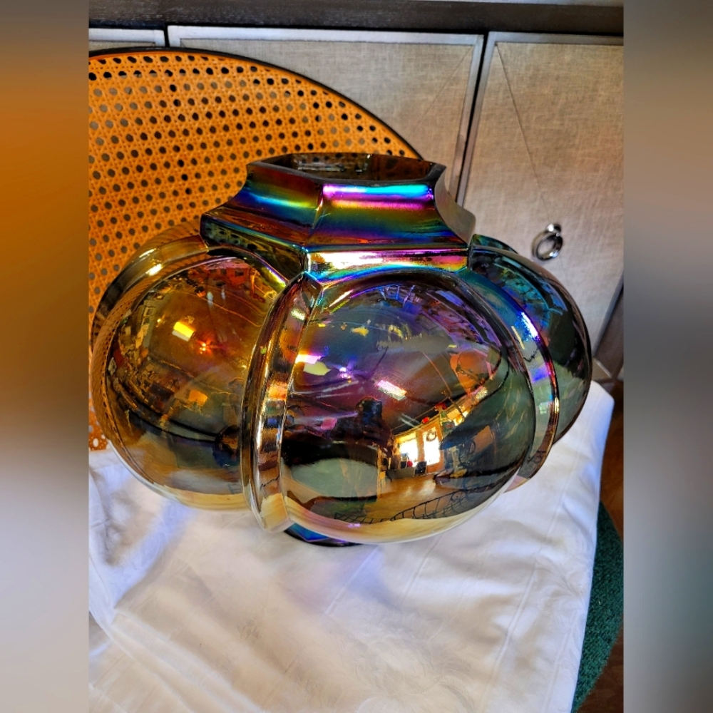 Vintage Iridescent Glass Globe